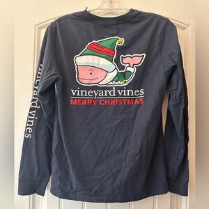 NWT Vineyard Vines Christmas Whale Long Sleeve Tee Shirt T-Shirt
